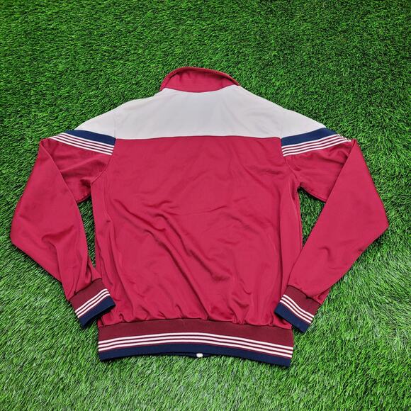 Vintage 80s Footlocker Track Jacket Womens Medium 19x24 Red - Picture 2 of 11